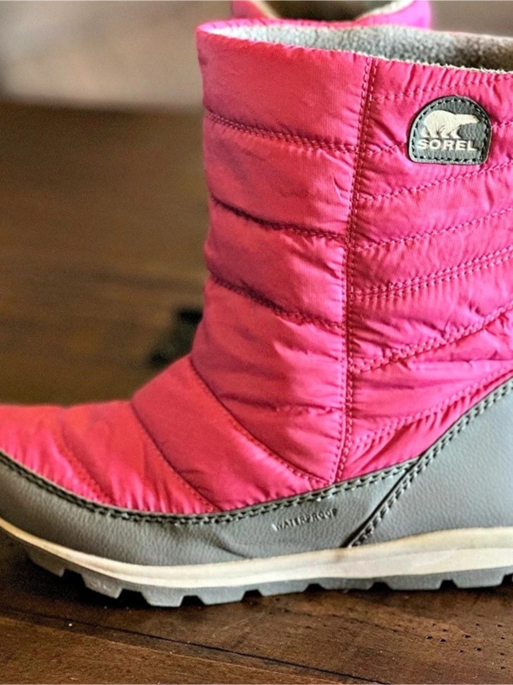 Sorel Tivoli II Pink & Gray Winter Boots US 5